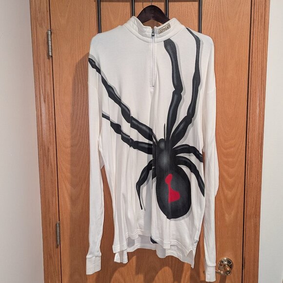 Vintage Spyder Black Widow Ski Racing Top, 1/4 Zip - Picture 2 of 8